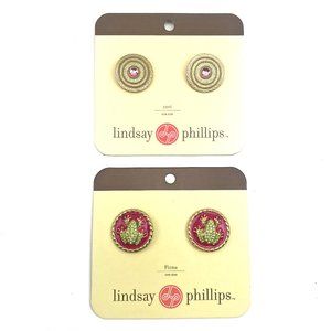 Lindsay Phillips Interchangeable Shoe Clips Shoe Snaps on original cards